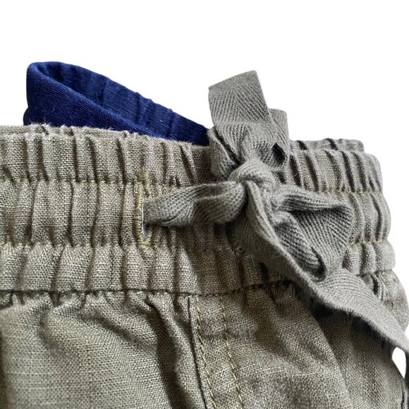 POINT SUR x J CREW Blue Green SEASIDE linen drawstring pull on Shorts size XS - Picture 8 of 13